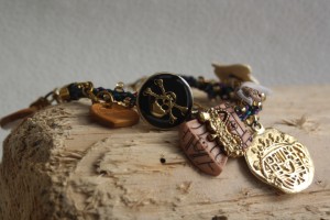 Pirate Charms Kumihimo Bracelet by Amanda Crago of Bowerbird Jewellery