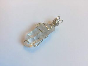 wire wrapped stone pendant